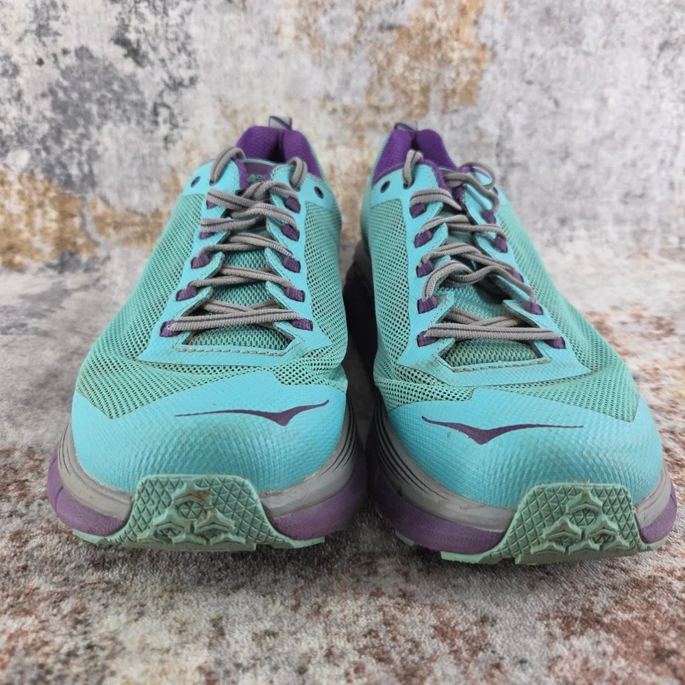 Hoka Challenger ATR 4 Running Shoes Womens 11 Blue Purple Trail Trainers 1018295